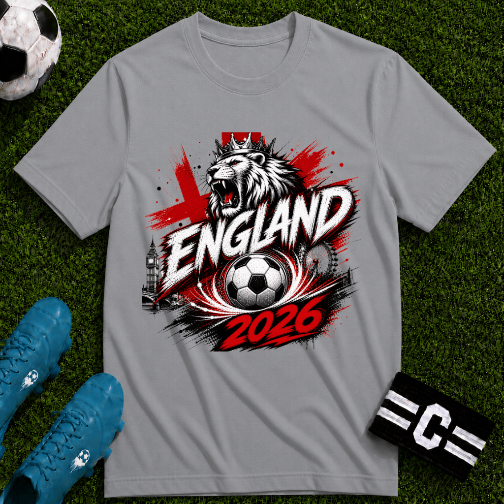 England 2026 World Cup Graphic T-Shirt - soccer fan t-shirt | GoalRush Studio