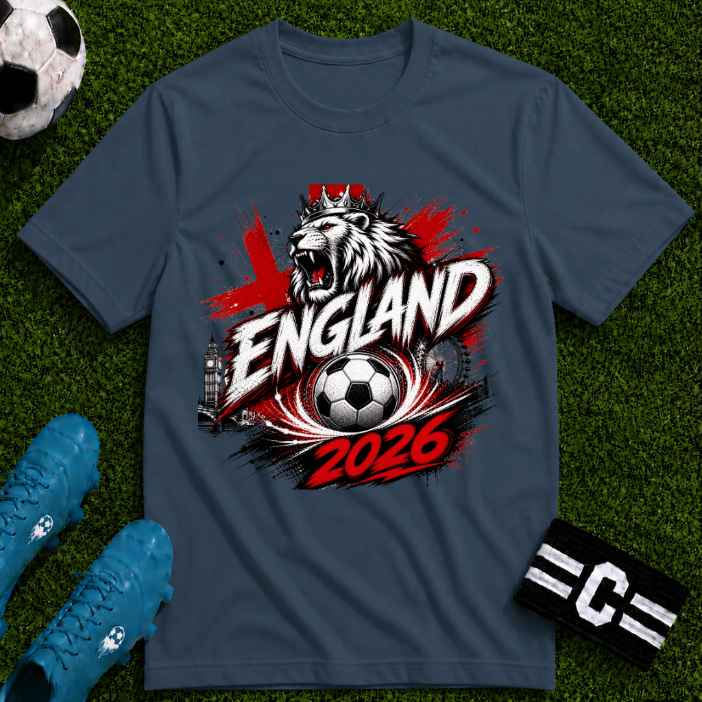 England 2026 World Cup Graphic T-Shirt - soccer fan t-shirt | GoalRush Studio