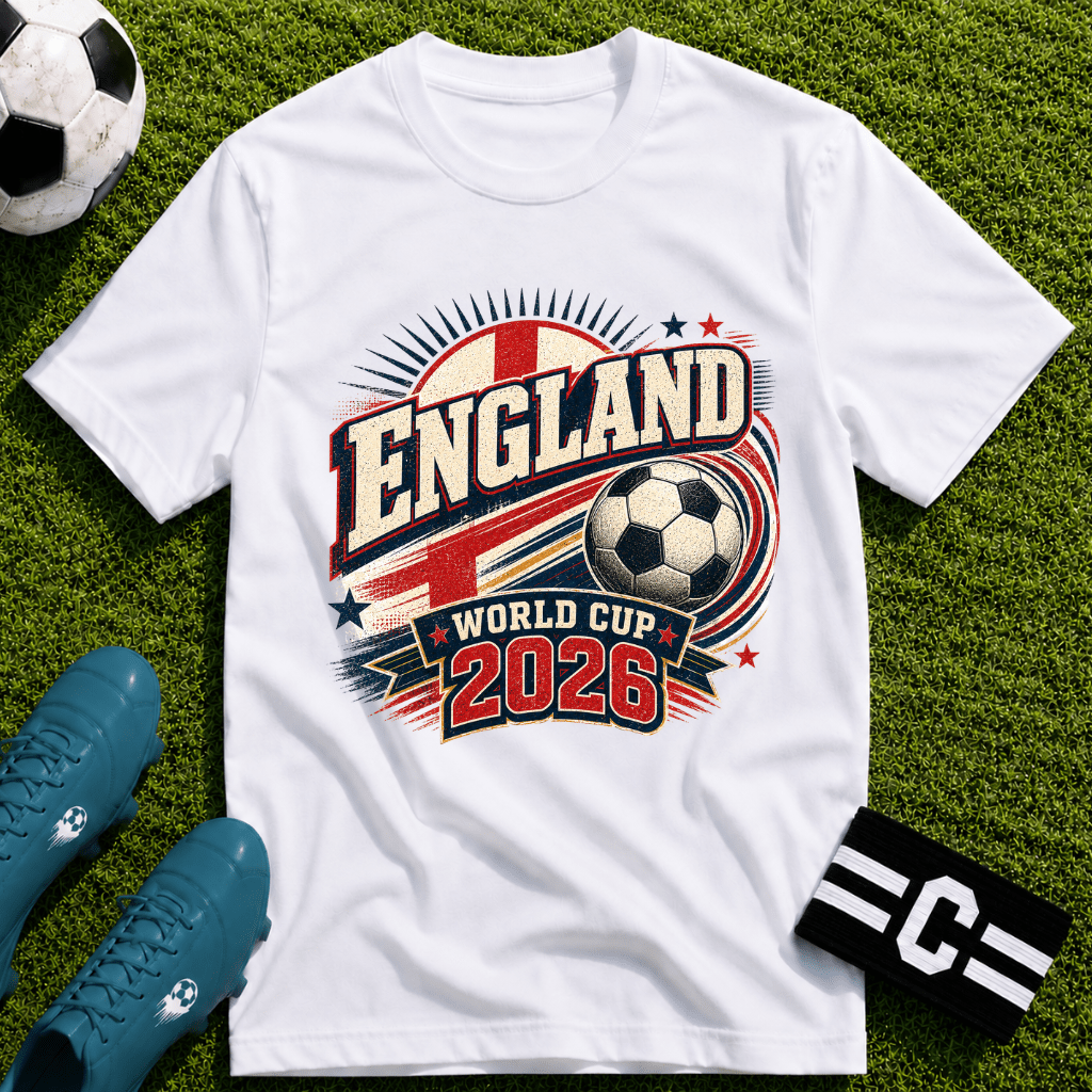 England 2026 World Cup Retro T-Shirt - soccer fan t-shirt | GoalRush Studio
