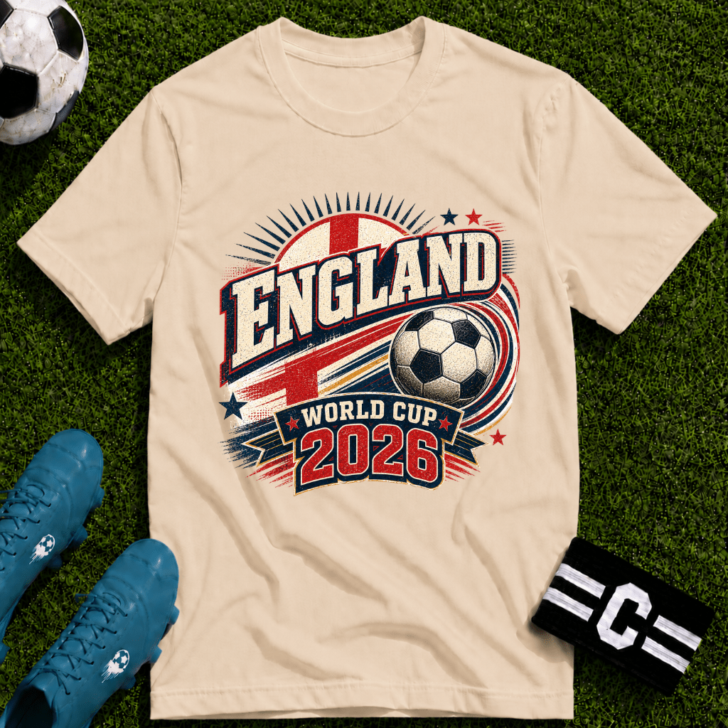 England 2026 World Cup Retro T-Shirt - soccer fan t-shirt | GoalRush Studio