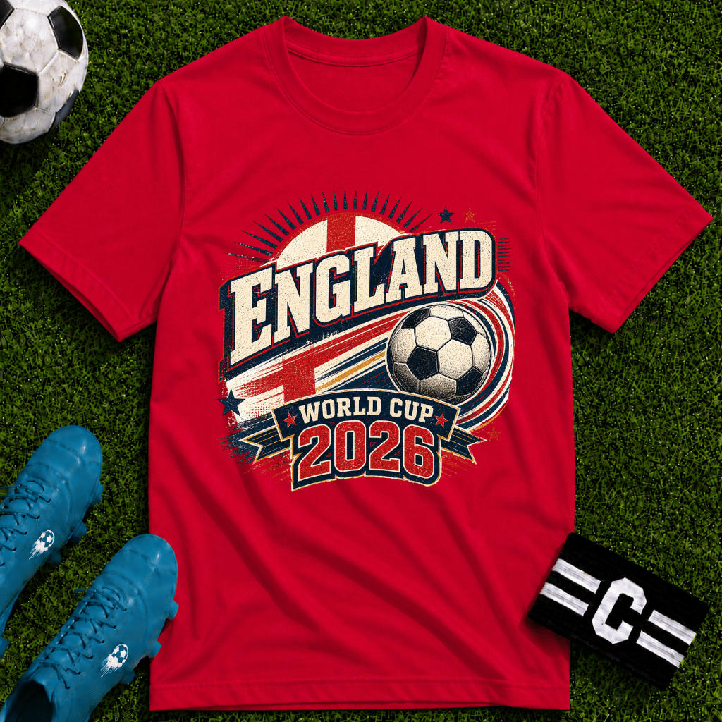 England 2026 World Cup Retro T-Shirt - soccer fan t-shirt | GoalRush Studio