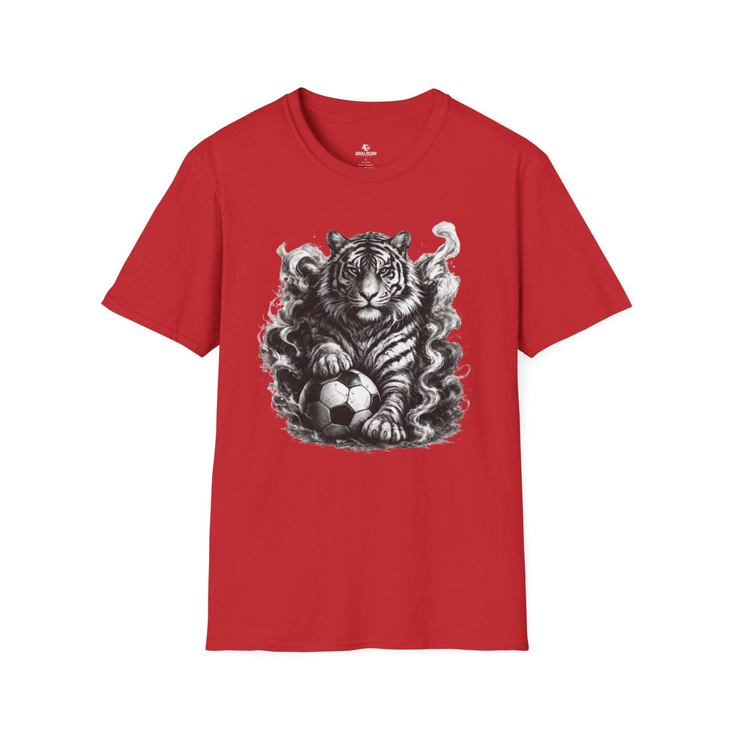 Fierce Tiger Soccer T-Shirt - soccer fan t-shirt | GoalRush Studio