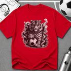 Fierce Tiger Soccer T-Shirt - soccer fan t-shirt | GoalRush Studio