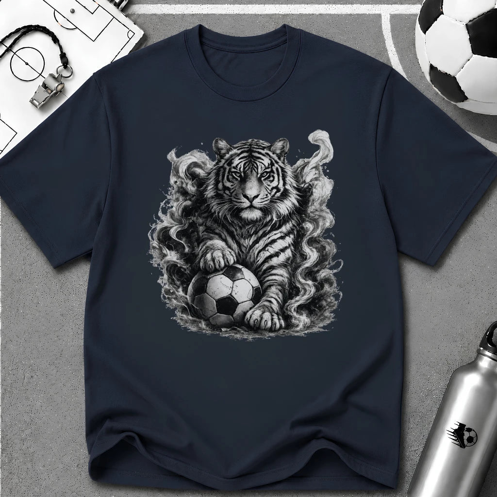 Fierce Tiger Soccer T-Shirt - soccer fan t-shirt | GoalRush Studio