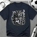 Fierce Tiger Soccer T-Shirt - soccer fan t-shirt | GoalRush Studio