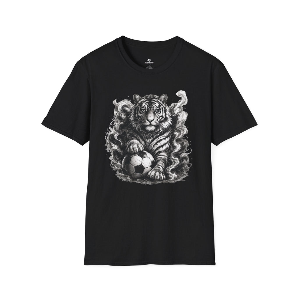 Fierce Tiger Soccer T-Shirt - soccer fan t-shirt | GoalRush Studio