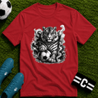 Fierce Tiger Soccer T-Shirt - soccer fan t-shirt | GoalRush Studio