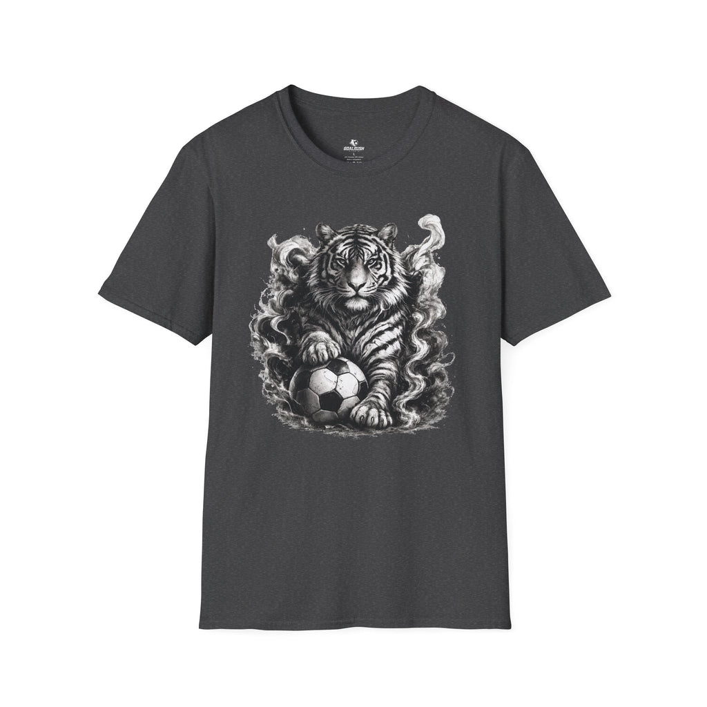 Fierce Tiger Soccer T-Shirt - soccer fan t-shirt | GoalRush Studio