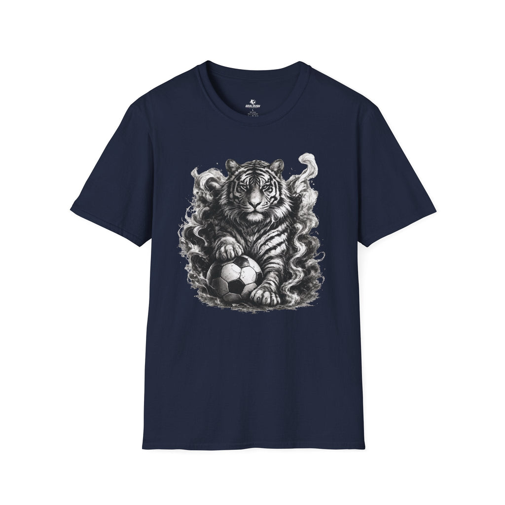 Fierce Tiger Soccer T-Shirt - soccer fan t-shirt | GoalRush Studio