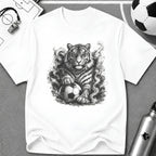 Fierce Tiger Soccer T-Shirt - soccer fan t-shirt | GoalRush Studio