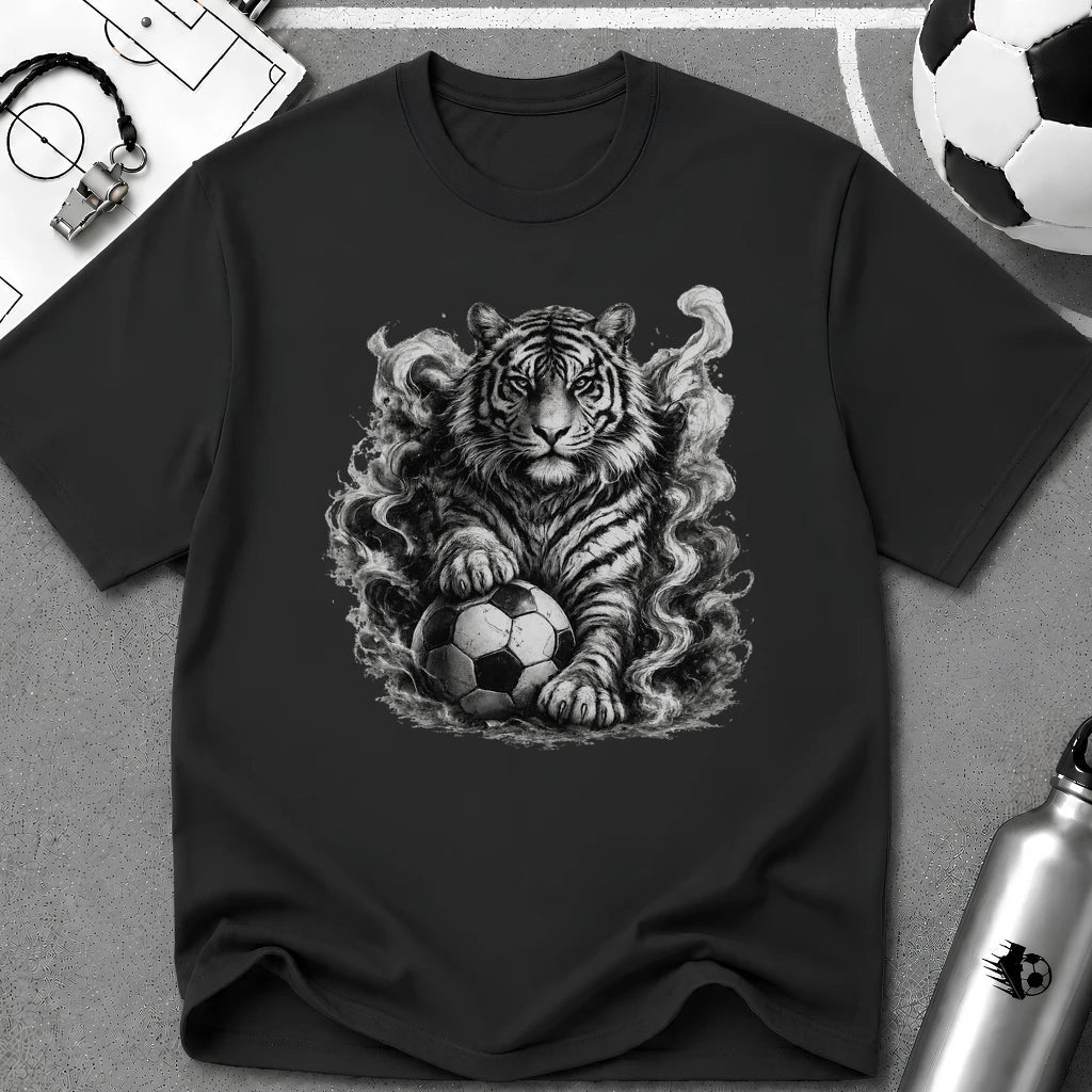 Fierce Tiger Soccer T-Shirt - soccer fan t-shirt | GoalRush Studio