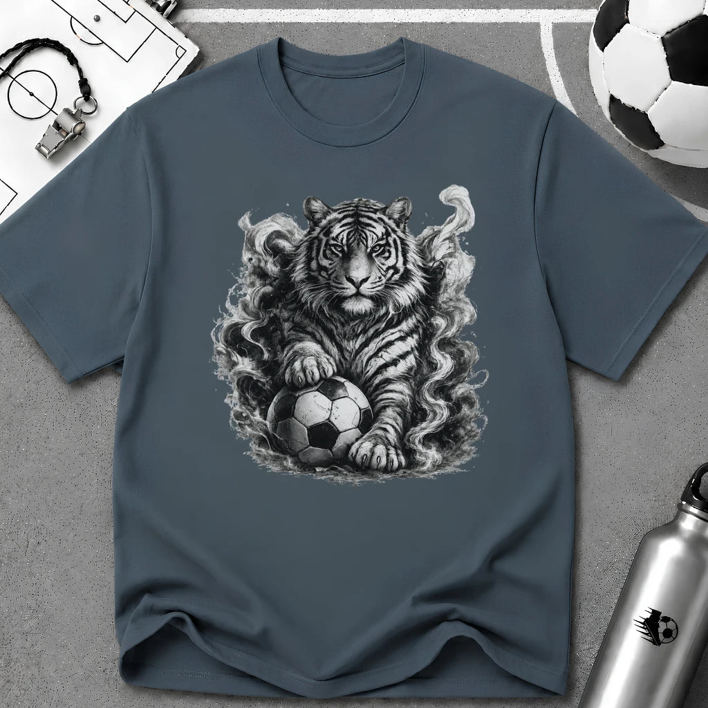 Fierce Tiger Soccer T-Shirt - soccer fan t-shirt | GoalRush Studio