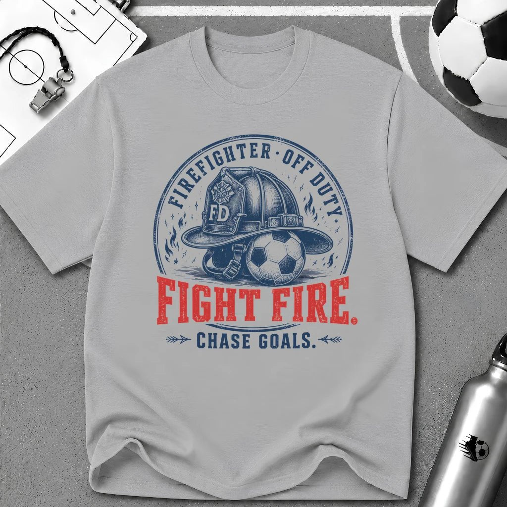 Firefighter - Fight Fire Chase Goals T-Shirt - soccer fan t-shirt | GoalRush Studio