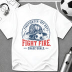 Firefighter - Fight Fire Chase Goals T-Shirt - soccer fan t-shirt | GoalRush Studio