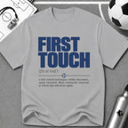 First Touch Typography T-Shirt - soccer fan t-shirt | GoalRush Studio