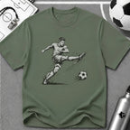 Football Striker Sketch T-Shirt - soccer fan t-shirt | GoalRush Studio