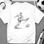 Football Striker Sketch T-Shirt - soccer fan t-shirt | GoalRush Studio