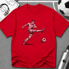 Football Striker Sketch T-Shirt - soccer fan t-shirt | GoalRush Studio