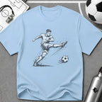 Football Striker Sketch T-Shirt - soccer fan t-shirt | GoalRush Studio