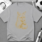 Fox Fine Line Art Graphics T-Shirt - soccer fan t-shirt | GoalRush Studio