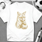Fox Fine Line Art Graphics T-Shirt - soccer fan t-shirt | GoalRush Studio