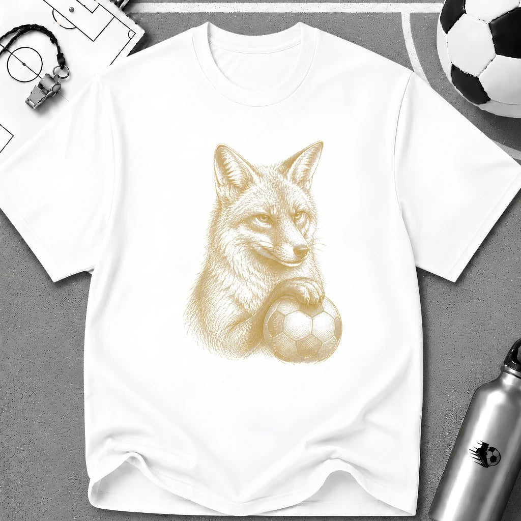 Fox Fine Line Art Graphics T-Shirt - soccer fan t-shirt | GoalRush Studio