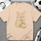 Fox Fine Line Art Graphics T-Shirt - soccer fan t-shirt | GoalRush Studio