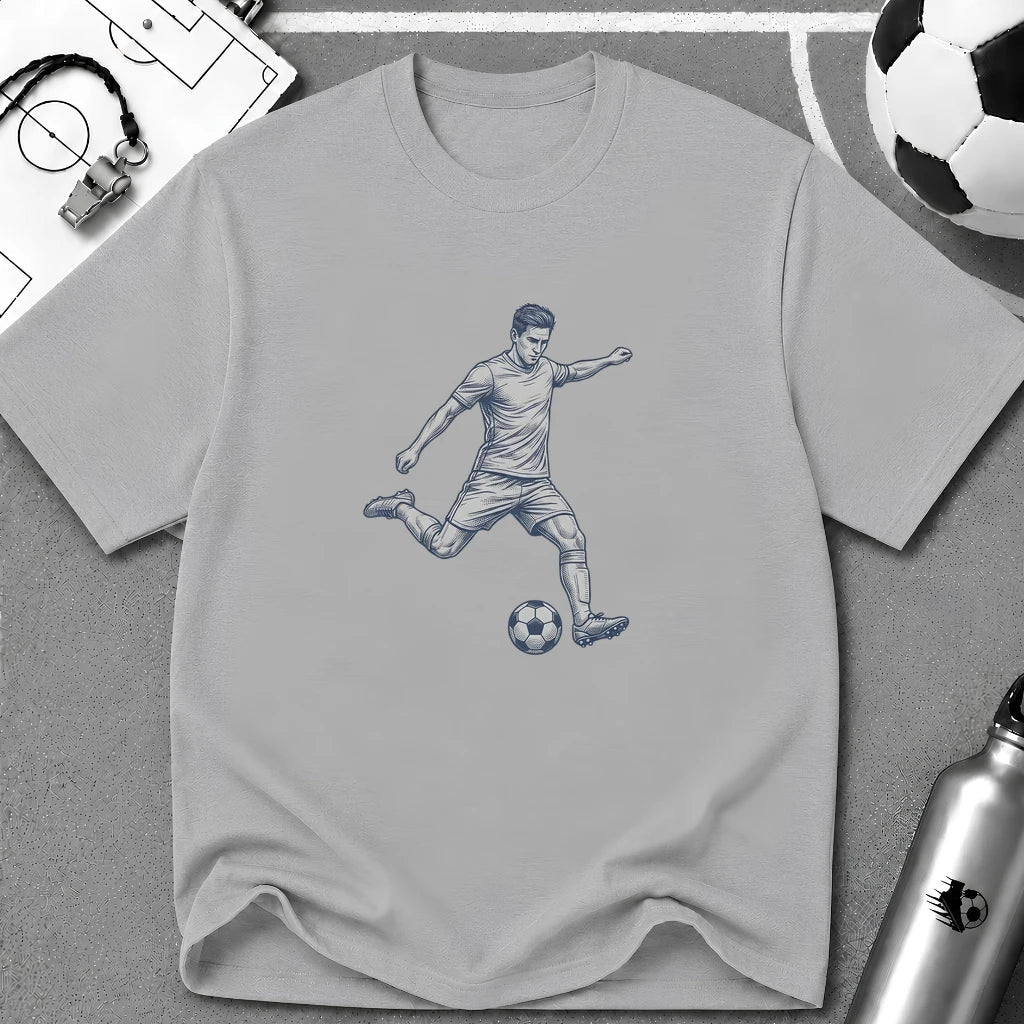 Free Kick Detailed Ink Sketch T-Shirt - soccer fan t-shirt | GoalRush Studio