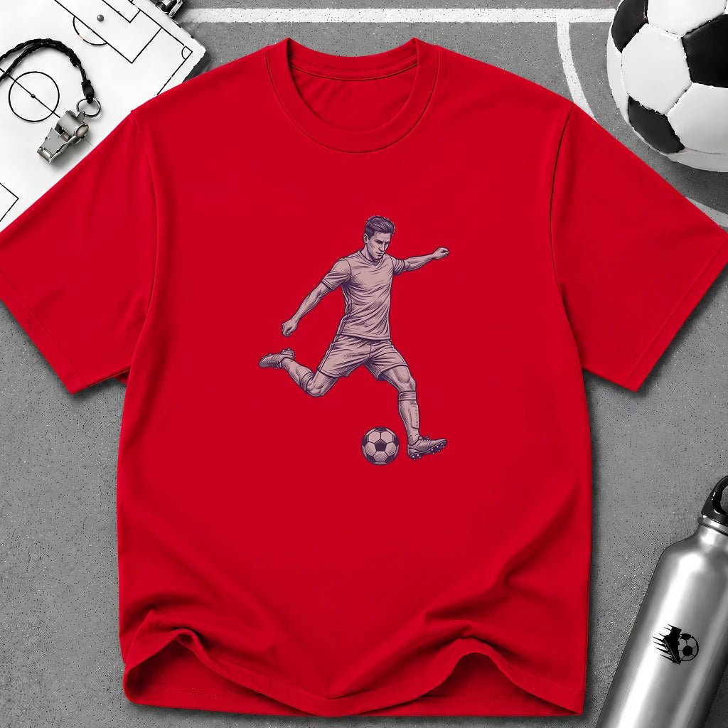 Free Kick Detailed Ink Sketch T-Shirt - soccer fan t-shirt | GoalRush Studio