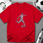 Free Kick Detailed Ink Sketch T-Shirt - soccer fan t-shirt | GoalRush Studio