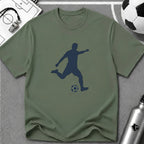 Free Kick Flat Vector Silhoulette T-Shirt - soccer fan t-shirt | GoalRush Studio