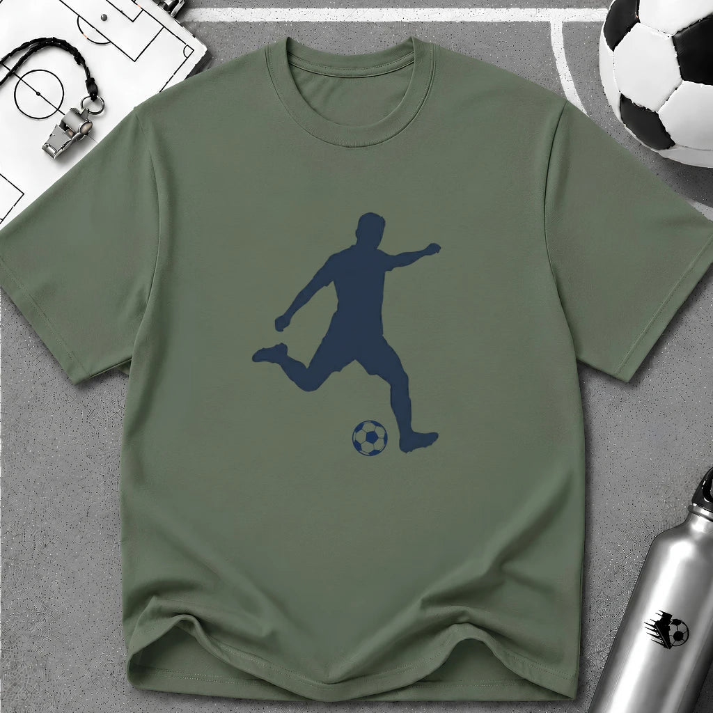 Free Kick Flat Vector Silhoulette T-Shirt - soccer fan t-shirt | GoalRush Studio
