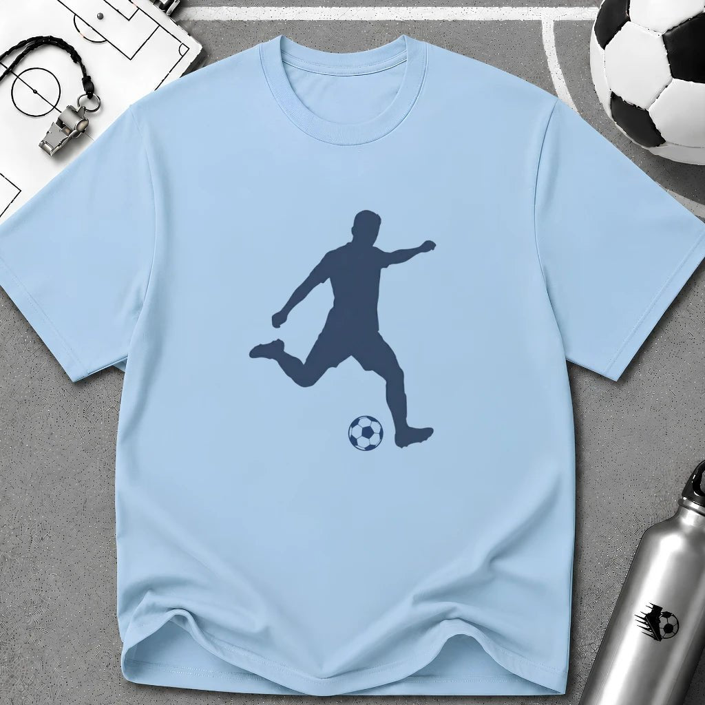 Free Kick Flat Vector Silhoulette T-Shirt - soccer fan t-shirt | GoalRush Studio
