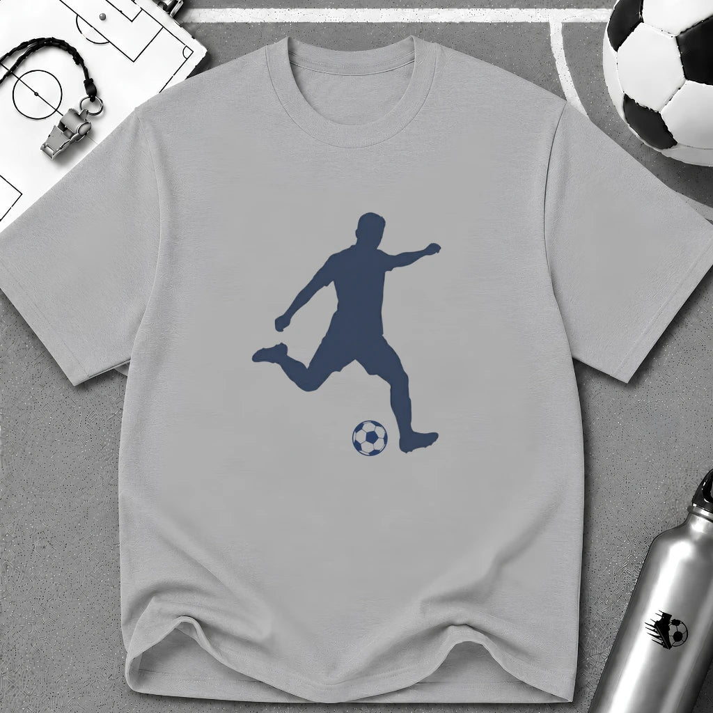 Free Kick Flat Vector Silhoulette T-Shirt - soccer fan t-shirt | GoalRush Studio