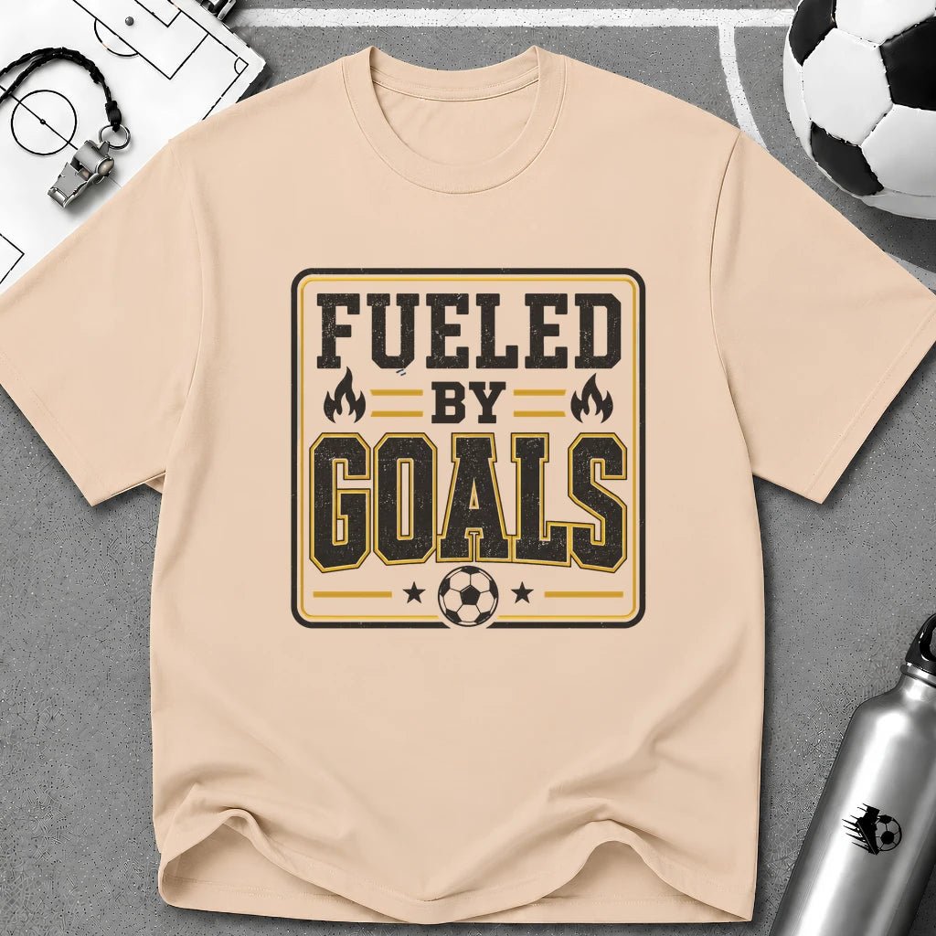 Fueled By Goals T-Shirt - soccer fan t-shirt | GoalRush Studio