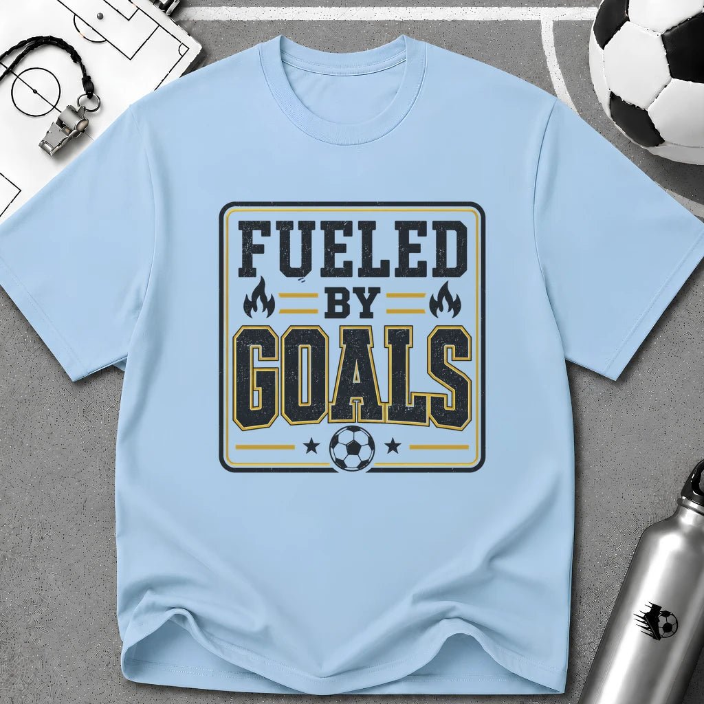Fueled By Goals T-Shirt - soccer fan t-shirt | GoalRush Studio