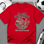 Funny Flamingo - Classy Until Kickoff Soccer T-Shirt - soccer fan t-shirt | GoalRush Studio