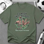 Funny Flamingo - Classy Until Kickoff Soccer T-Shirt - soccer fan t-shirt | GoalRush Studio