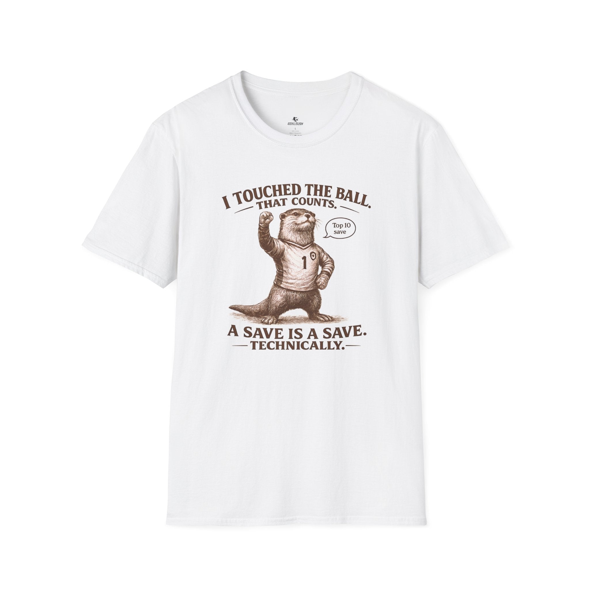 Funny Otter "I Touched The Ball, That Counts" T-Shirt - soccer fan t-shirt | GoalRush Studio