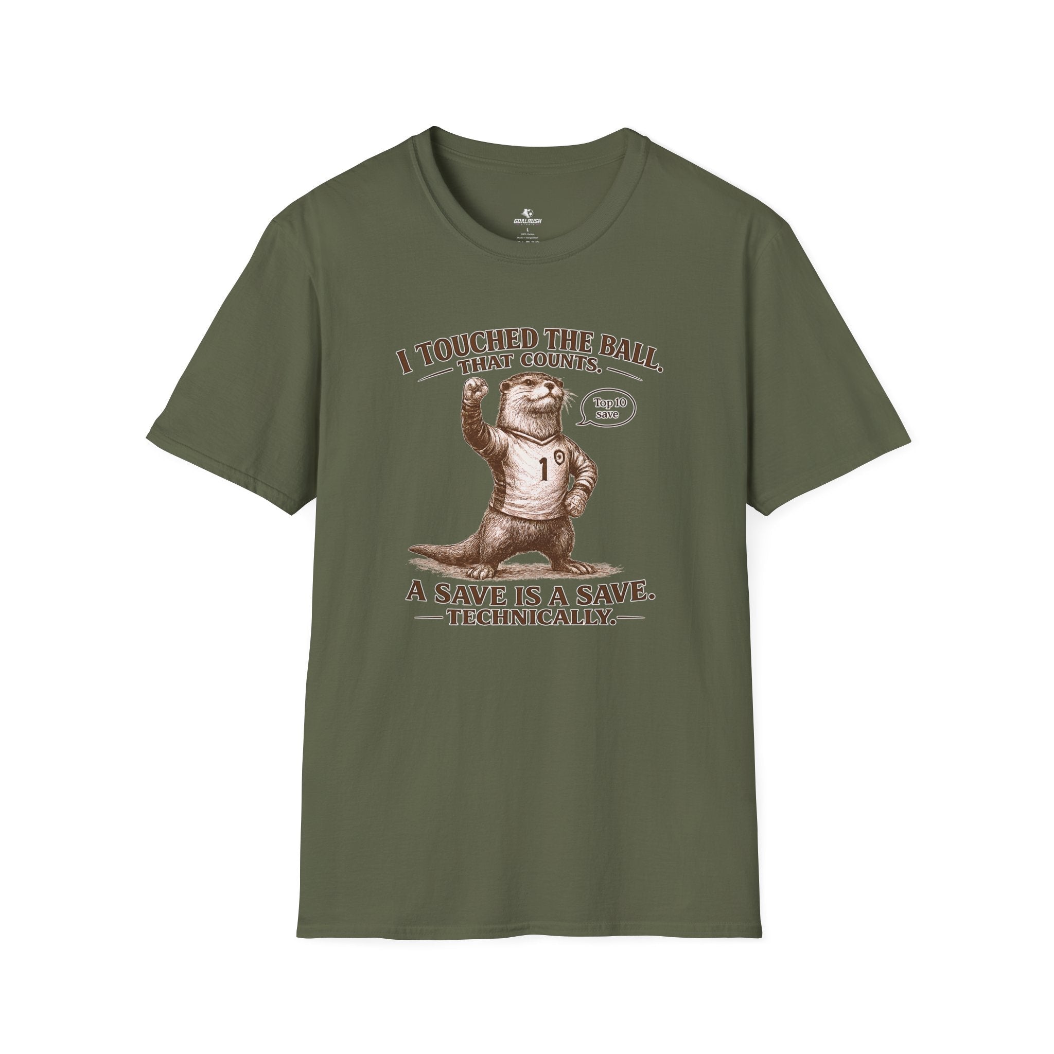 Funny Otter "I Touched The Ball, That Counts" T-Shirt - soccer fan t-shirt | GoalRush Studio