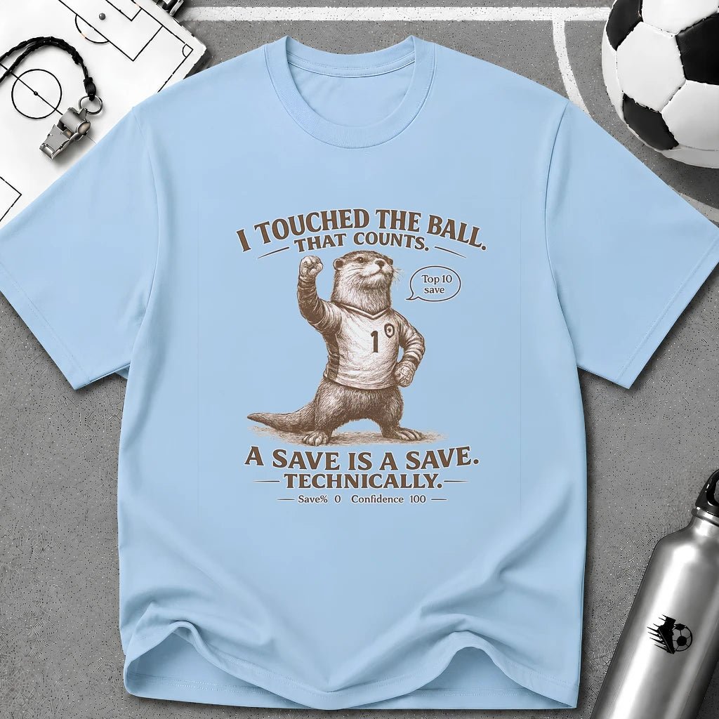 Funny Otter "I Touched The Ball, That Counts" T-Shirt - soccer fan t-shirt | GoalRush Studio