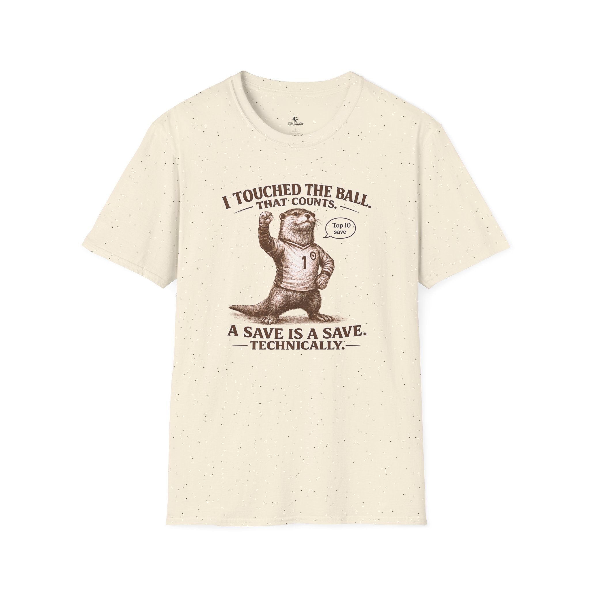 Funny Otter "I Touched The Ball, That Counts" T-Shirt - soccer fan t-shirt | GoalRush Studio