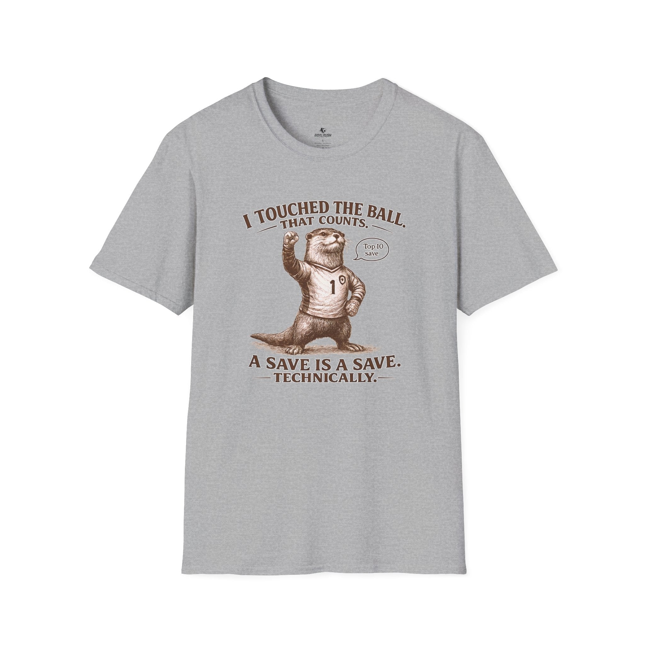Funny Otter "I Touched The Ball, That Counts" T-Shirt - soccer fan t-shirt | GoalRush Studio