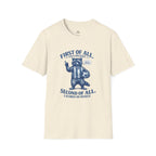 Funny Raccoon “First of All, I’m a Delight” T-Shirt - soccer fan t-shirt | GoalRush Studio