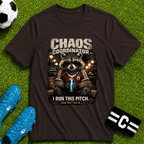 Funny Raccoon T-Shirt "Chaos Coordinator" - soccer fan t-shirt | GoalRush Studio