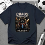 Funny Raccoon T-Shirt "Chaos Coordinator" - soccer fan t-shirt | GoalRush Studio