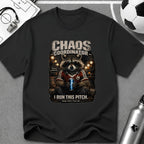Funny Raccoon T-Shirt "Chaos Coordinator" - soccer fan t-shirt | GoalRush Studio