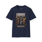 Funny Raccoon T-Shirt "Chaos Coordinator" - soccer fan t-shirt | GoalRush Studio