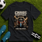 Funny Raccoon T-Shirt "Chaos Coordinator" - soccer fan t-shirt | GoalRush Studio