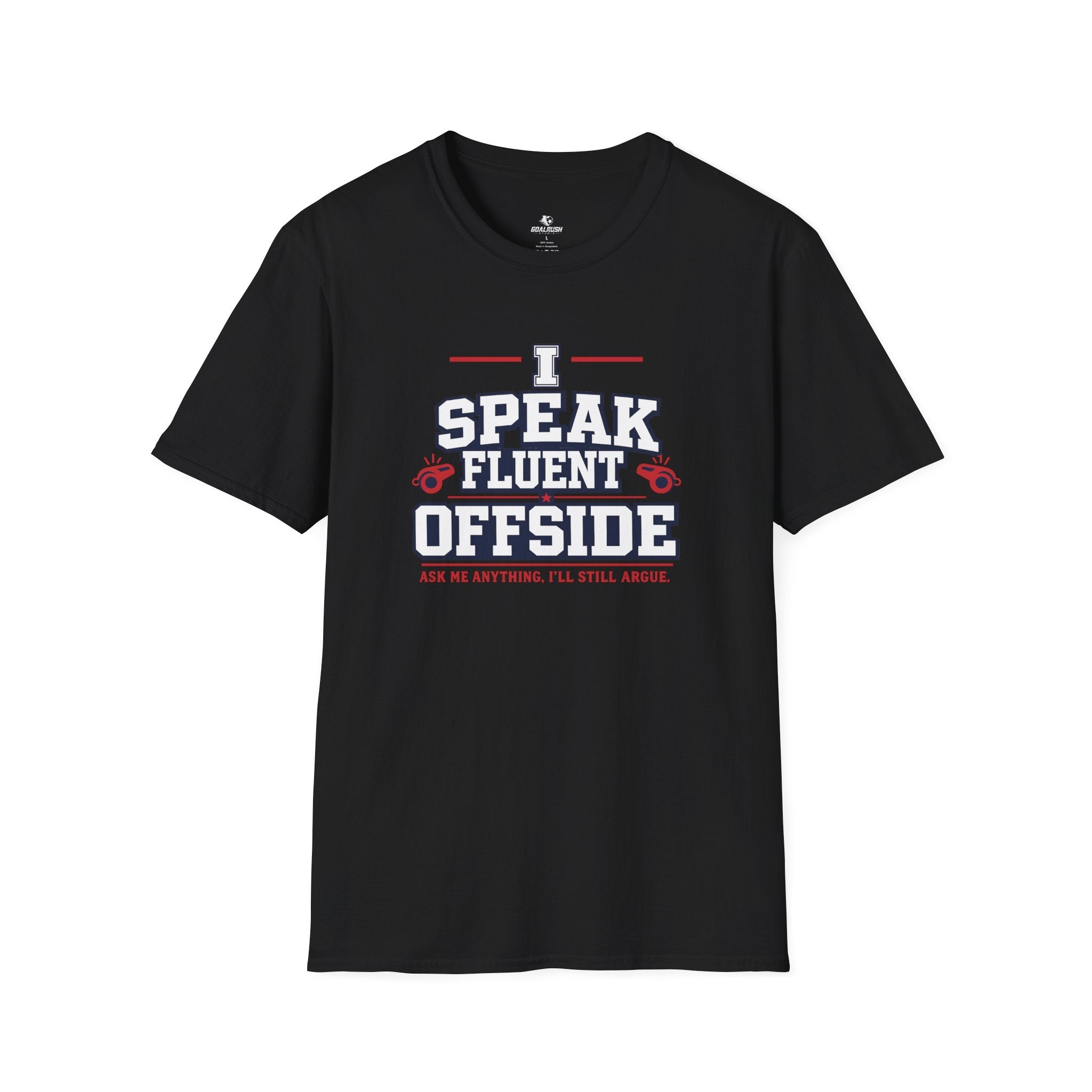 Funny Referee "I Speak Fluent Offside" T-Shirt - soccer fan t-shirt | GoalRush Studio